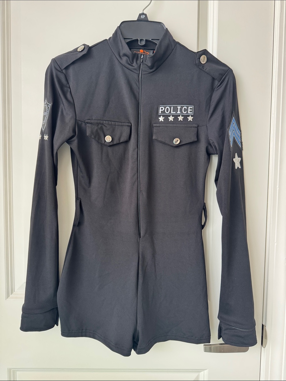 Sexy Black Police Officer Costume Romper Halloween 🎃 S